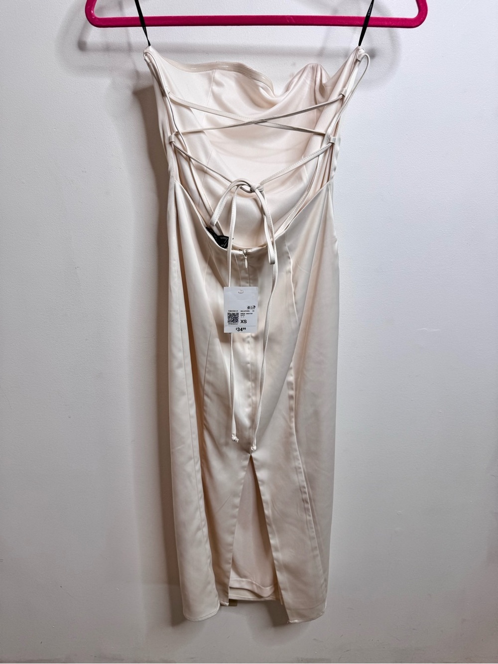 Forever 21 Bridal Strapless backless Cream Midi Dress - Picture 2 of 3